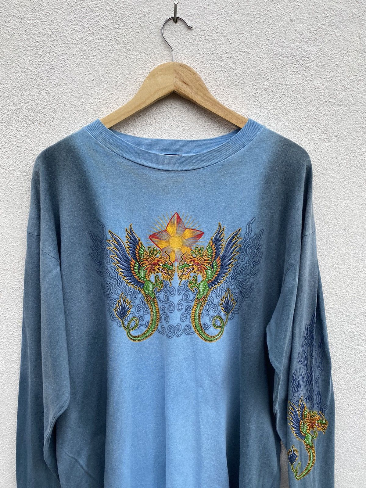 Vintage Vintage Dragon extreme tie dye longsleeve shirt Size US XL / EU 56 / 4 - 4 Thumbnail