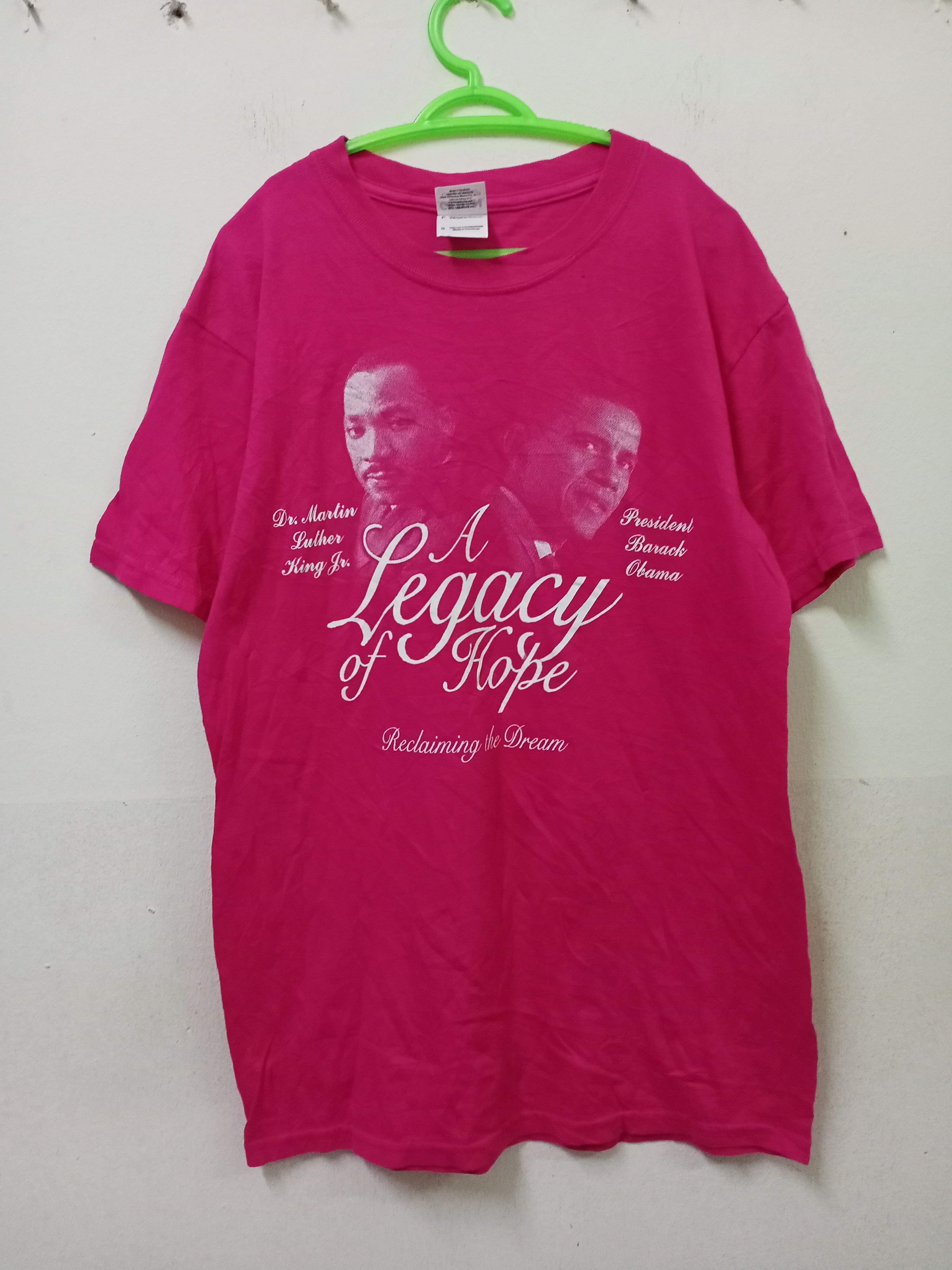 Vintage A Legacy Of Hope Barrack Obama Martin Luther King Jr Tee Size US S / EU 44-46 / 1 - 1 Thumbnail