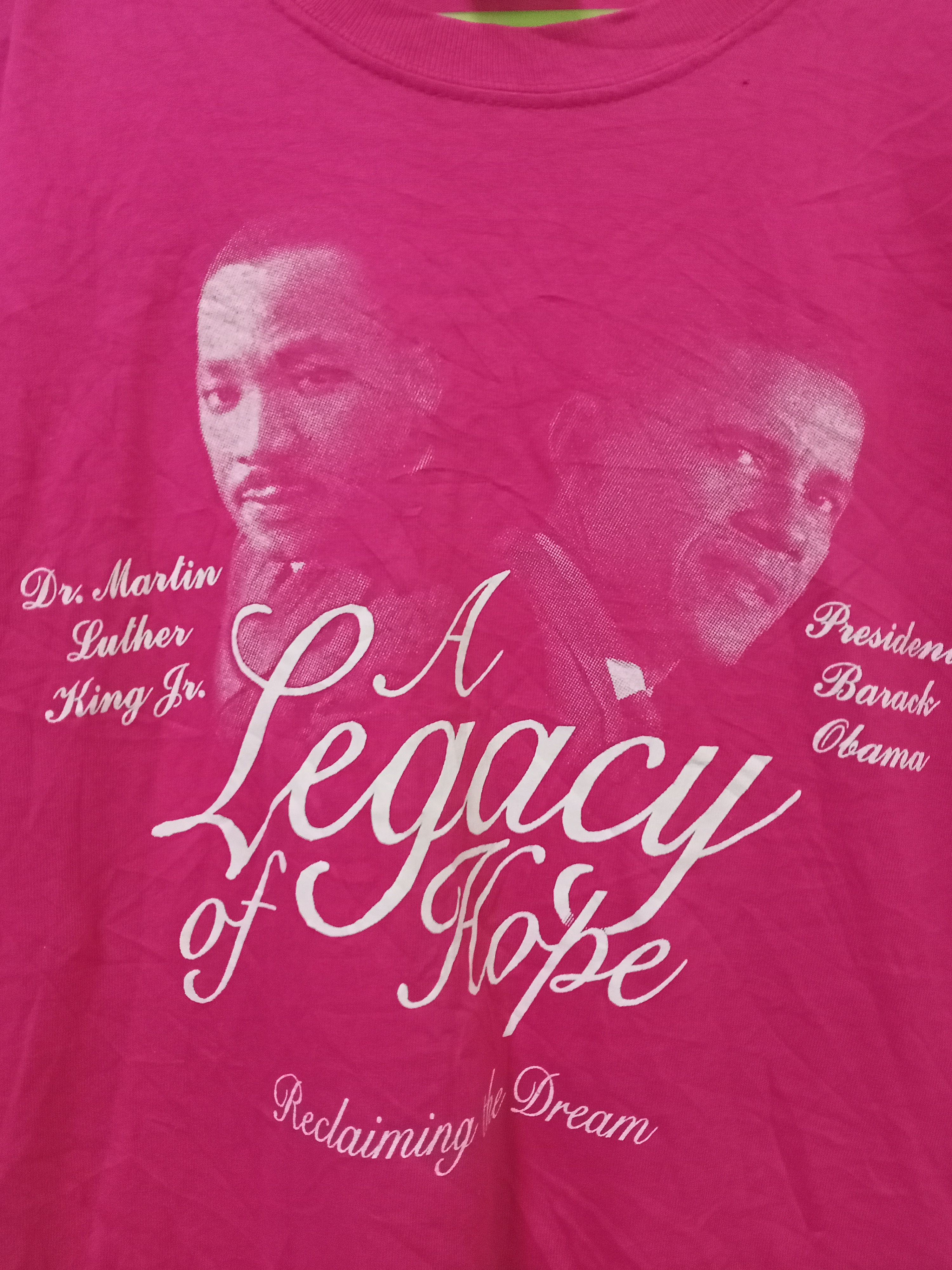Vintage A Legacy Of Hope Barrack Obama Martin Luther King Jr Tee Size US S / EU 44-46 / 1 - 3 Thumbnail