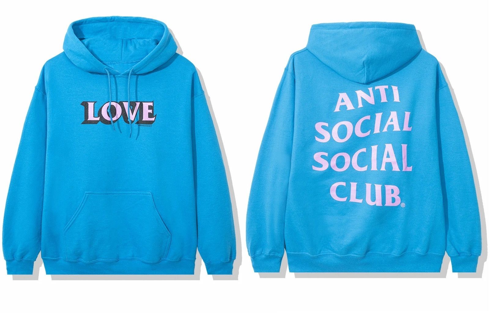 Anti Social Social Club ASSC HMU Smiley Face Black on Pink Hoodie Sweatshirt Grailed