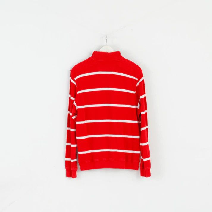 Pierre Cardin Pierre Cardin Men M Jumper Red Striped Cotton Sweater 6025 Size US M / EU 48-50 / 2 - 8 Thumbnail
