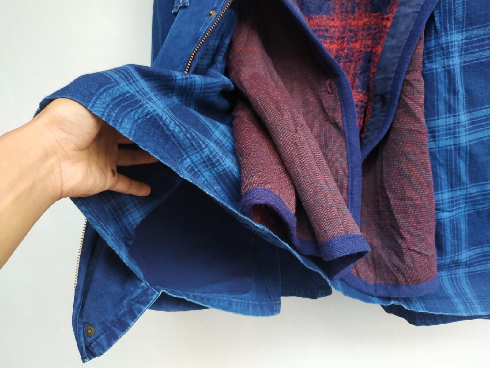 Indigo Three Blind Mice, Indigo Denim Biker Jacket Size US S / EU 44-46 / 1 - 8 Thumbnail