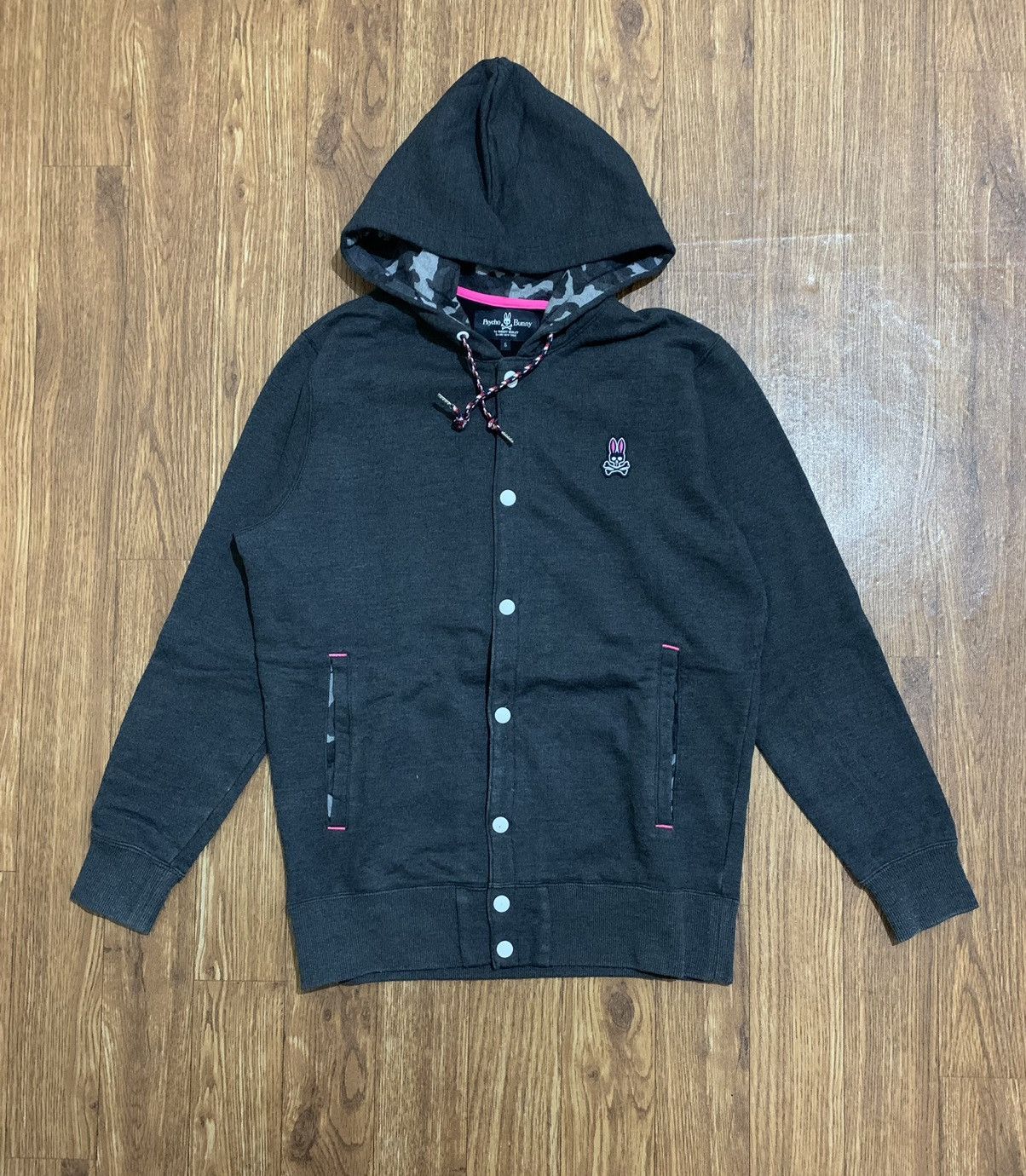 Psycho Bunny James Premium Zip Hoodie in Black for Men