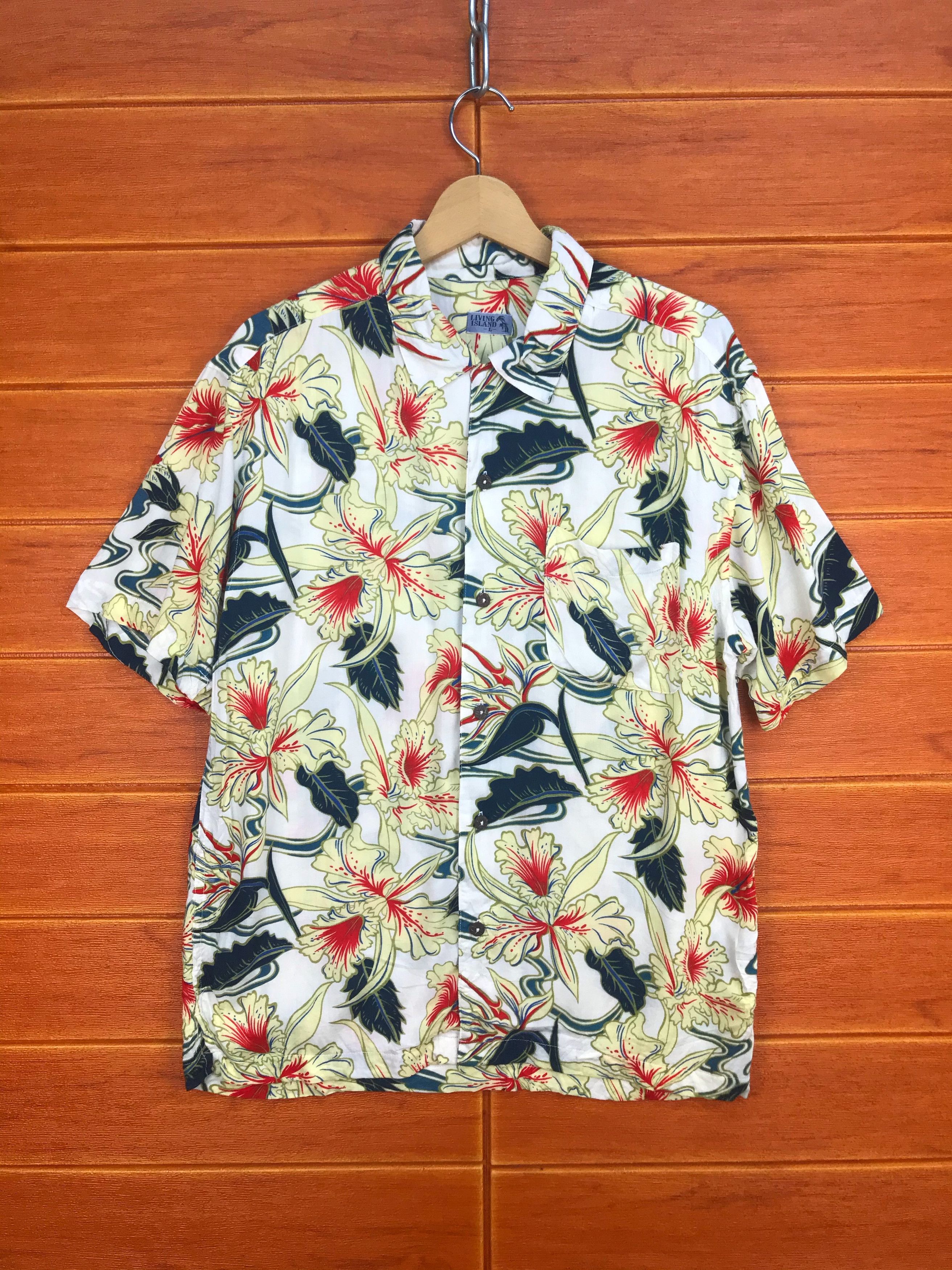Japanese Brand Japanese Hawaiian Living Island Rayon Shirt Size US M / EU 48-50 / 2 - 1 Thumbnail