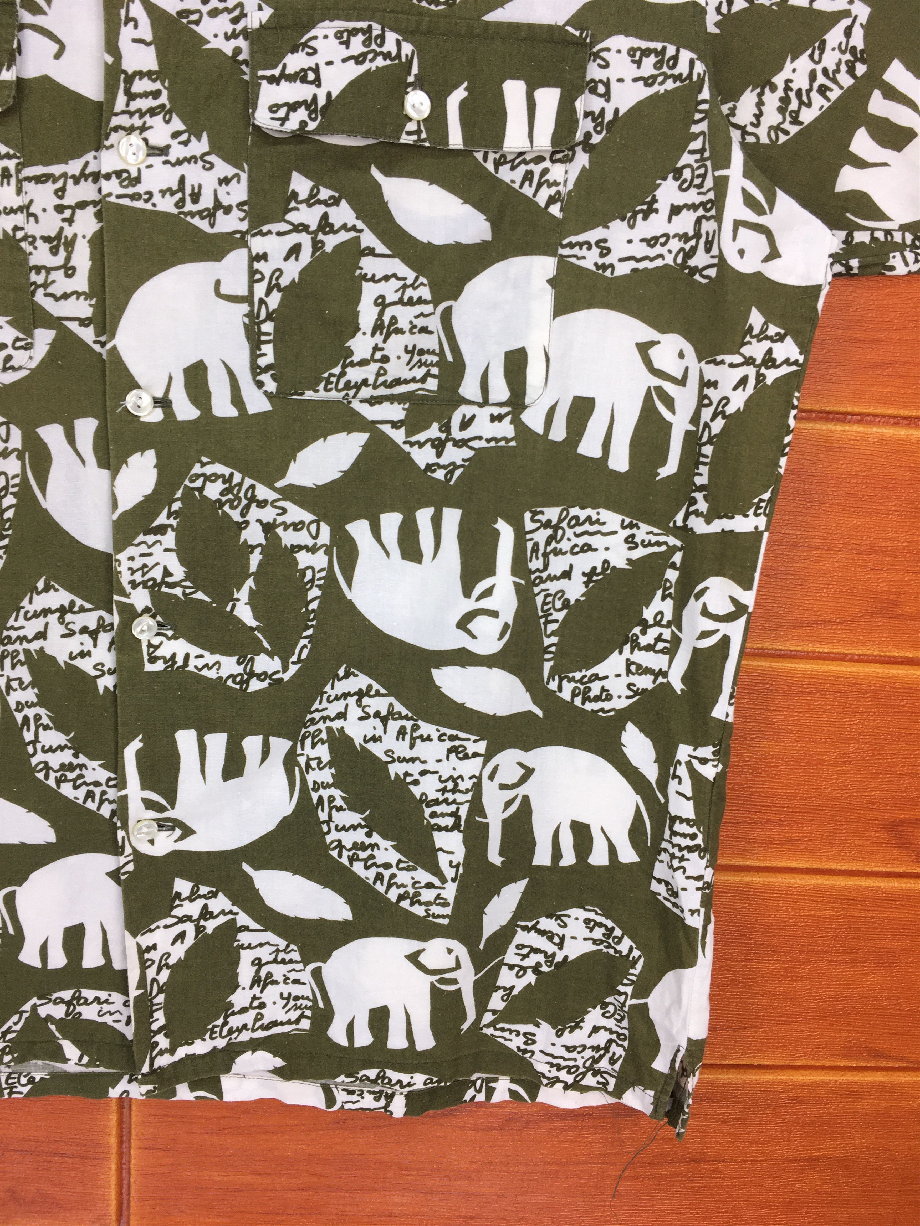 Hiroko Koshino Homme Vintage JUNKO KOSHINO Elephant Double Pocket Hawaiian Size US L / EU 52-54 / 3 - 4 Thumbnail
