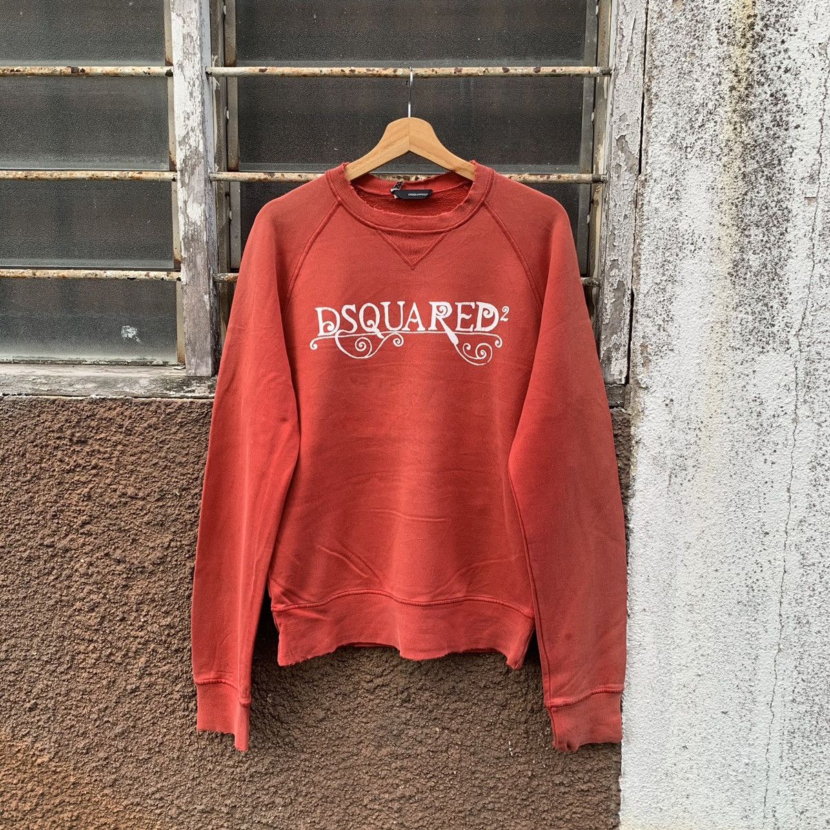 Dsquared2 × Vintage 💥 Vintage Dsquared2 Distressed Crewneck Faded Sweater Size US M / EU 48-50 / 2 - 1 Thumbnail