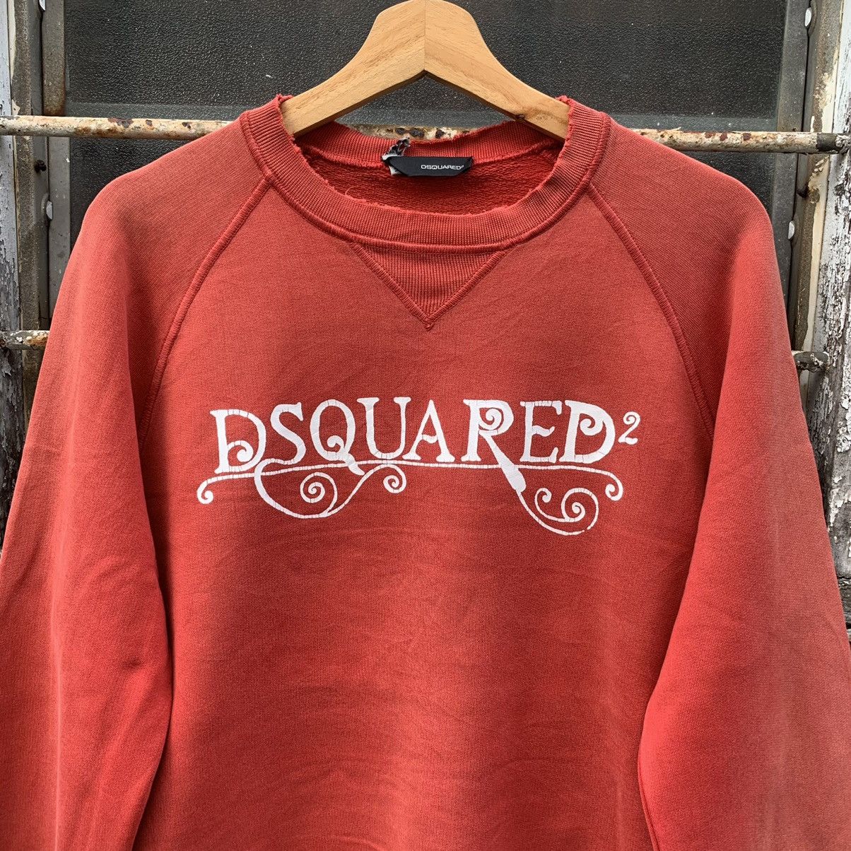 Dsquared2 × Vintage 💥 Vintage Dsquared2 Distressed Crewneck Faded Sweater Size US M / EU 48-50 / 2 - 2 Thumbnail