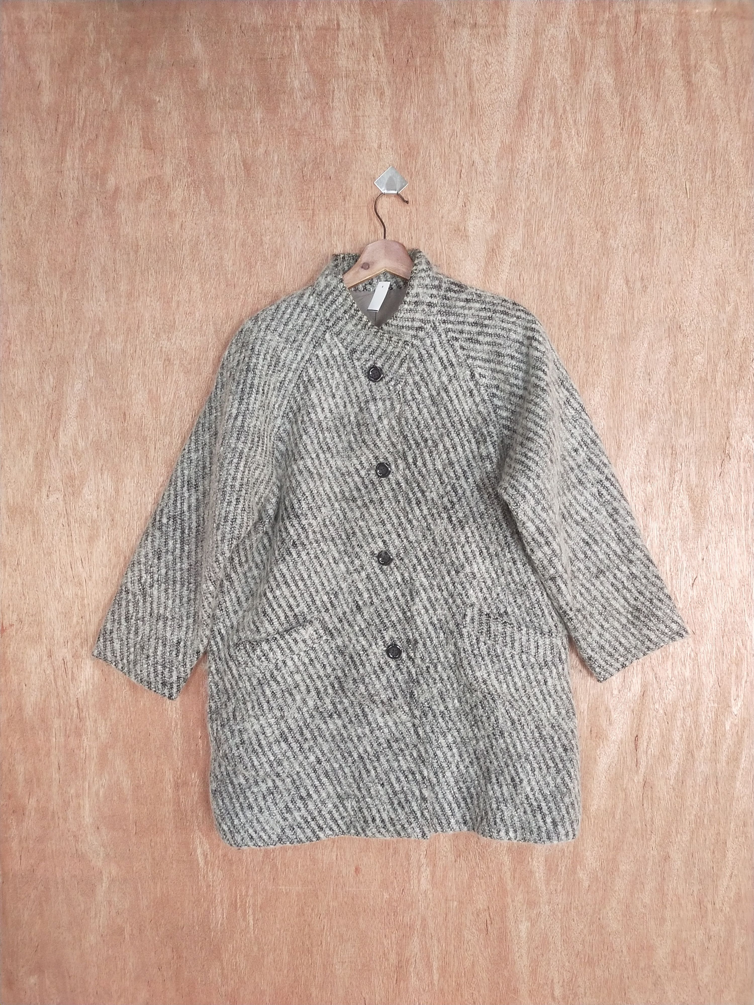 Homespun Knitwear × Japanese Brand Japan Gray cardigan coat knitwear #S004 Size US M / EU 48-50 / 2 - 1 Thumbnail