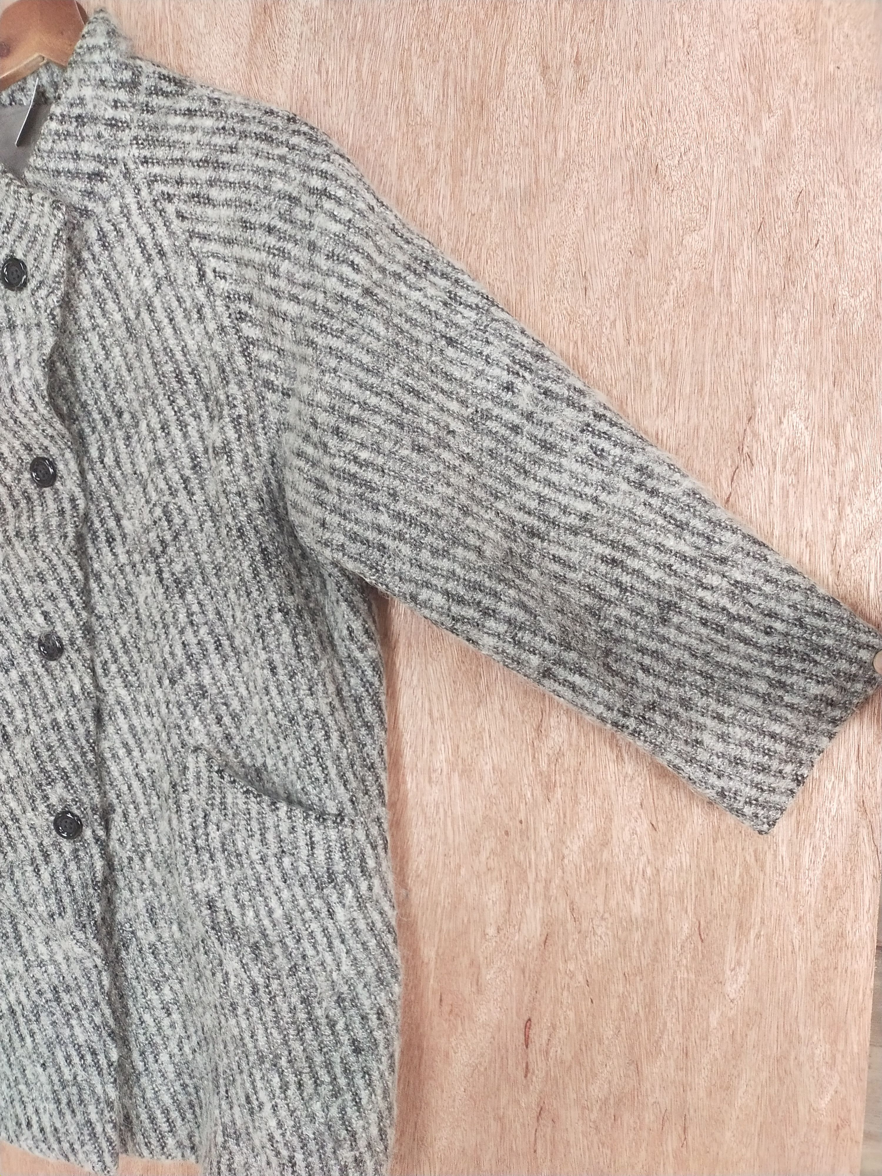 Homespun Knitwear × Japanese Brand Japan Gray cardigan coat knitwear #S004 Size US M / EU 48-50 / 2 - 7 Thumbnail