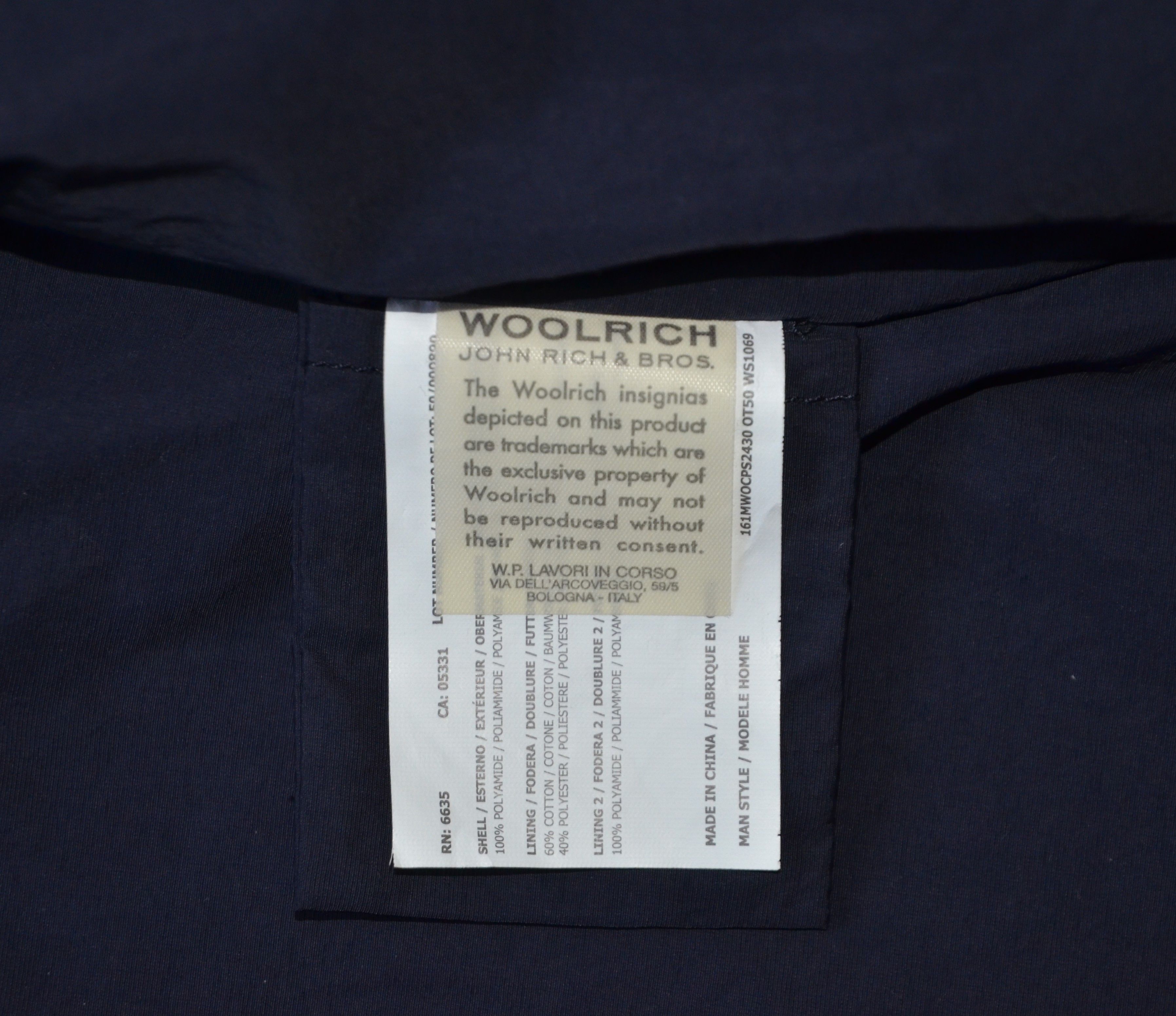 Other × Woolrich Woolen Mills Woolrich Men's Polyamide Jacket FourPockets Navy Streetwear Size US S / EU 44-46 / 1 - 10 Thumbnail