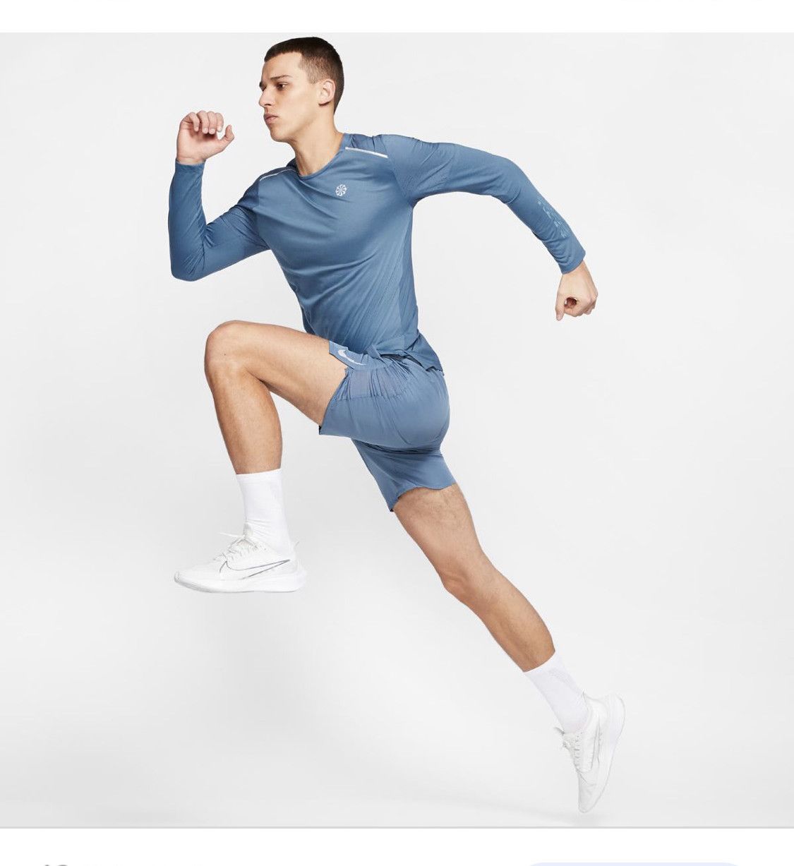 Nike Nike Dri-Fit Running Rise 365 Top LS Hybrid Reflective Logo Size US L / EU 52-54 / 3 - 3 Thumbnail