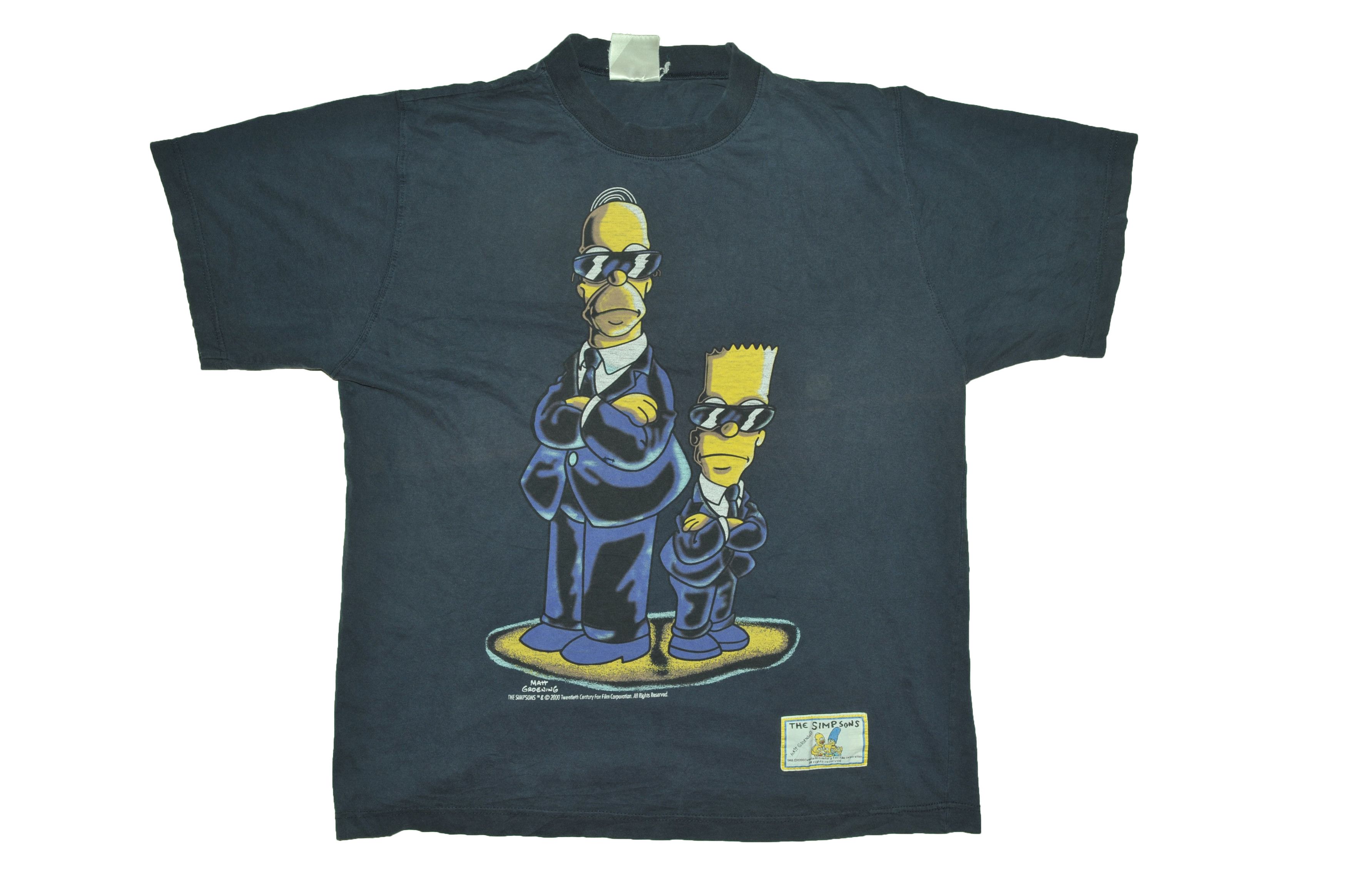 90s Vintage シンプソンズ the SIMPSONS MIB Tシャツ