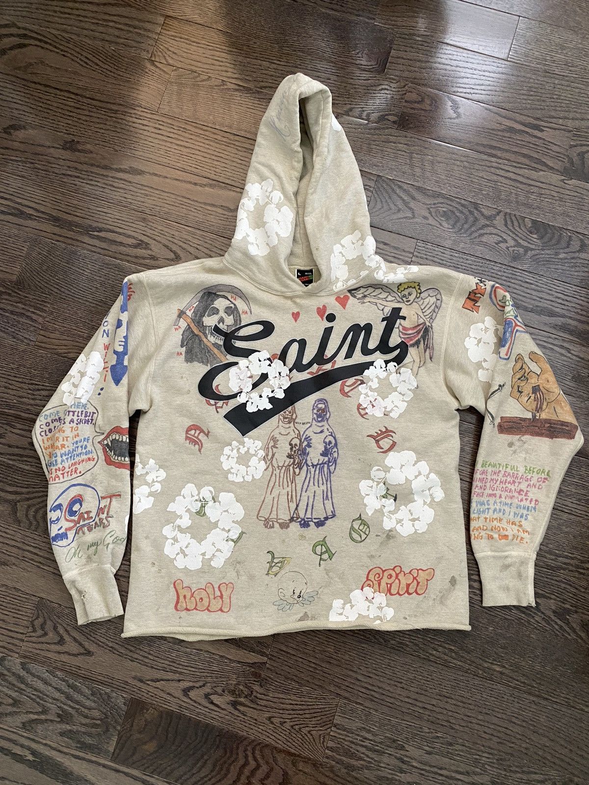 DENIM TEARS × Saint Michael Saint Michael x Denim Tears Graffiti Hoodie Size US L / EU 52-54 / 3 - 1 Thumbnail