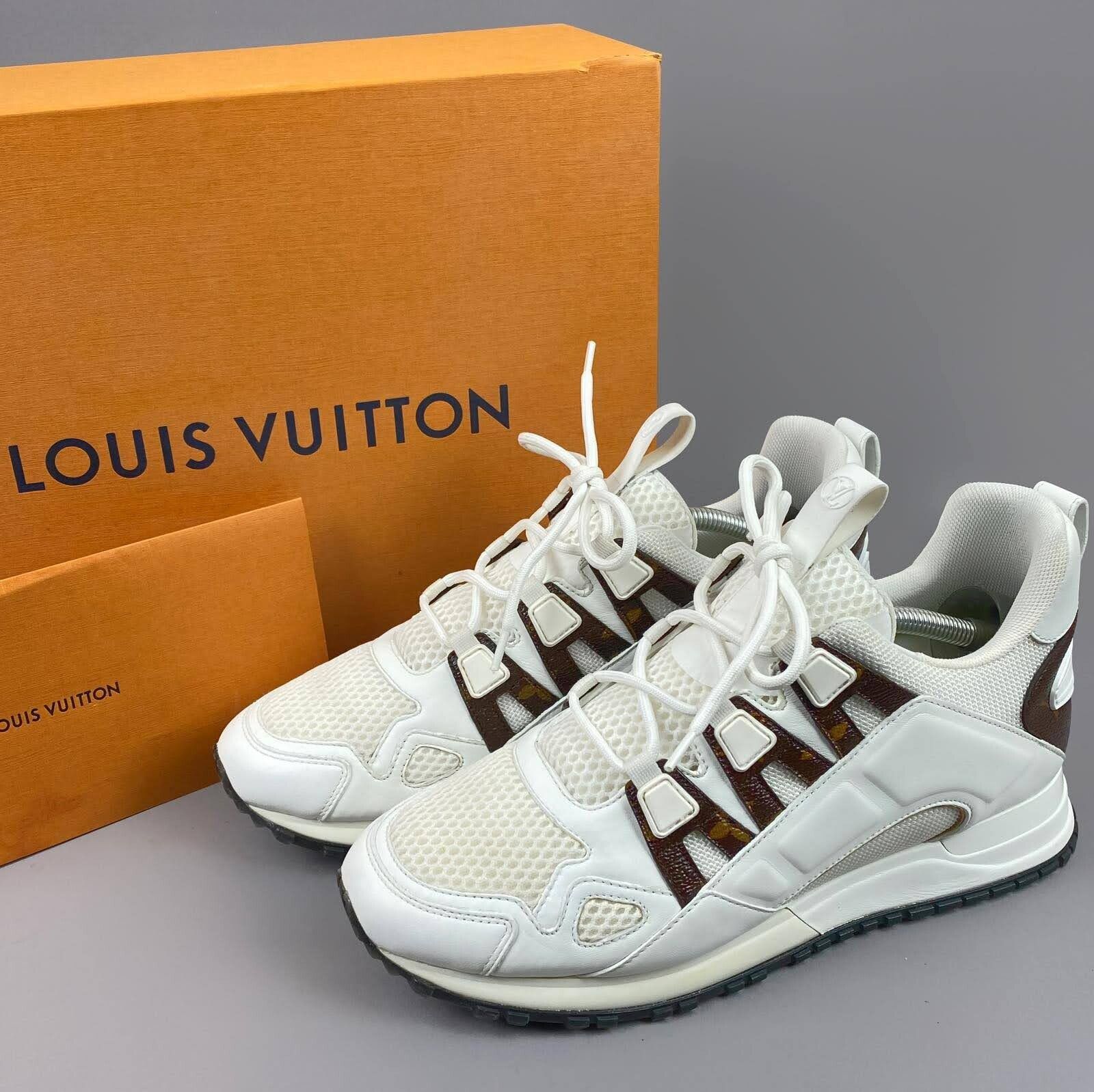 Louis Vuitton White/Brown Mesh And Monogram Canvas Run Away