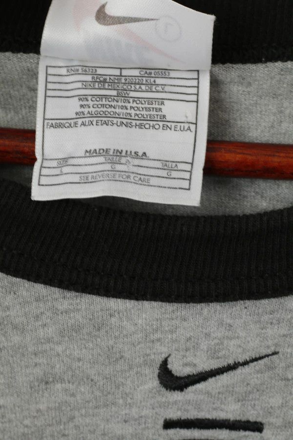 Nike Nike Men L Shirt Grey Cotton Vintage 90s Top 8134 Size US L / EU 52-54 / 3 - 6 Thumbnail