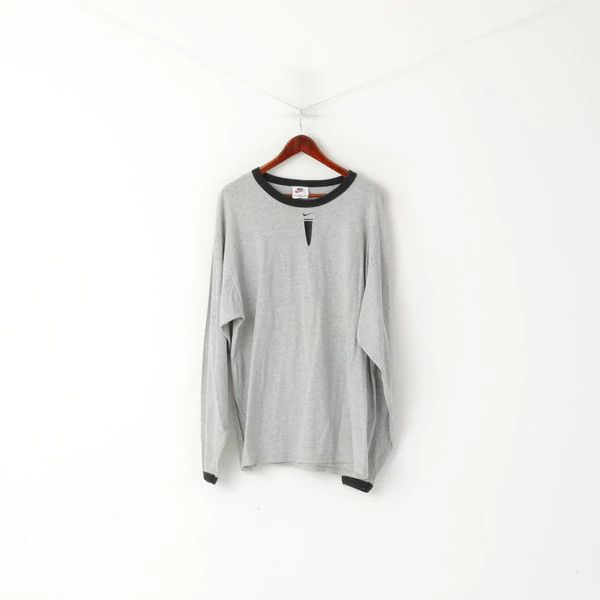 Nike Nike Men L Shirt Grey Cotton Vintage 90s Top 8134 Size US L / EU 52-54 / 3 - 2 Thumbnail