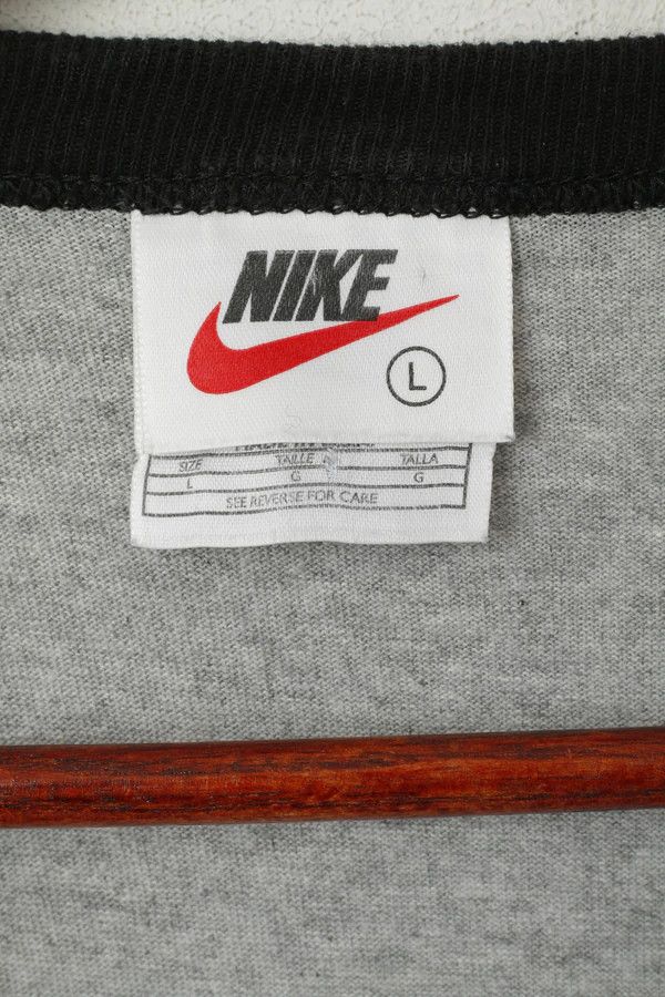 Nike Nike Men L Shirt Grey Cotton Vintage 90s Top 8134 Size US L / EU 52-54 / 3 - 5 Thumbnail