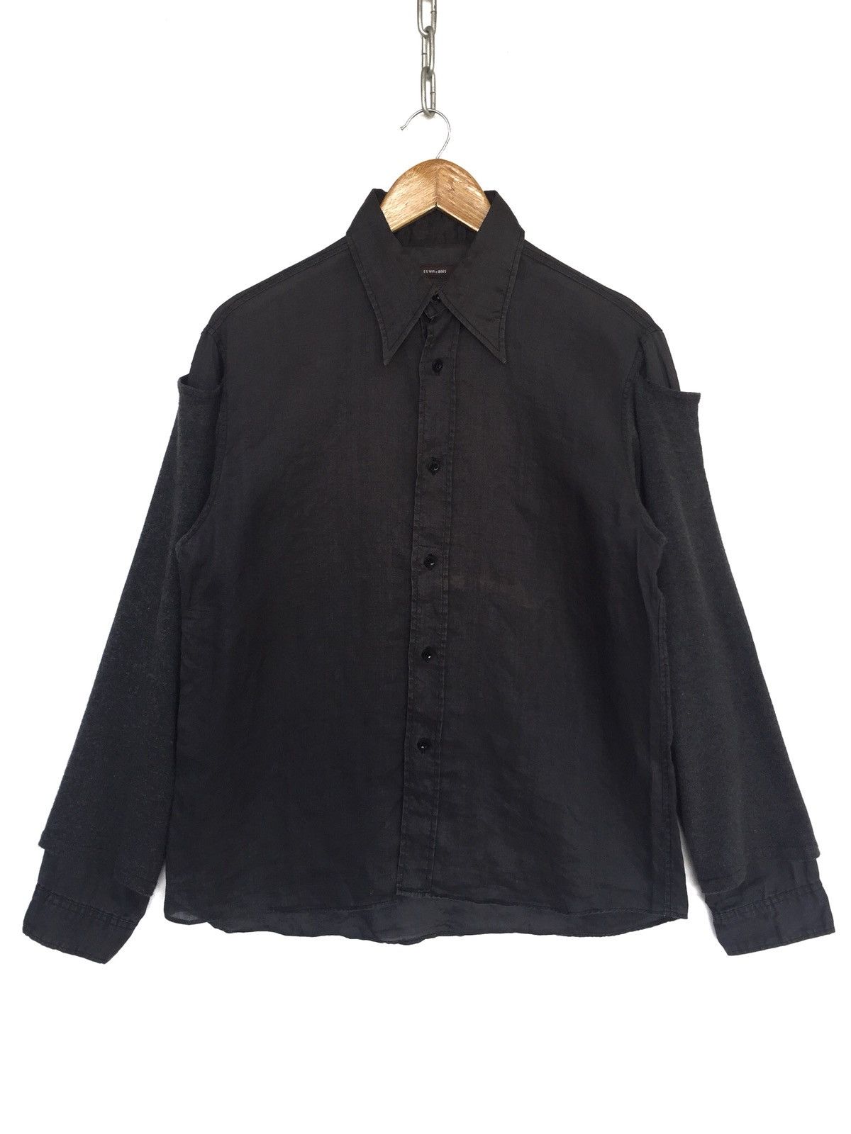 Designer × Japanese Brand Les Vis a Bois 🇯🇵 Hybrid Sleeve Linen Button Shirt Size US M / EU 48-50 / 2 - 2 Thumbnail