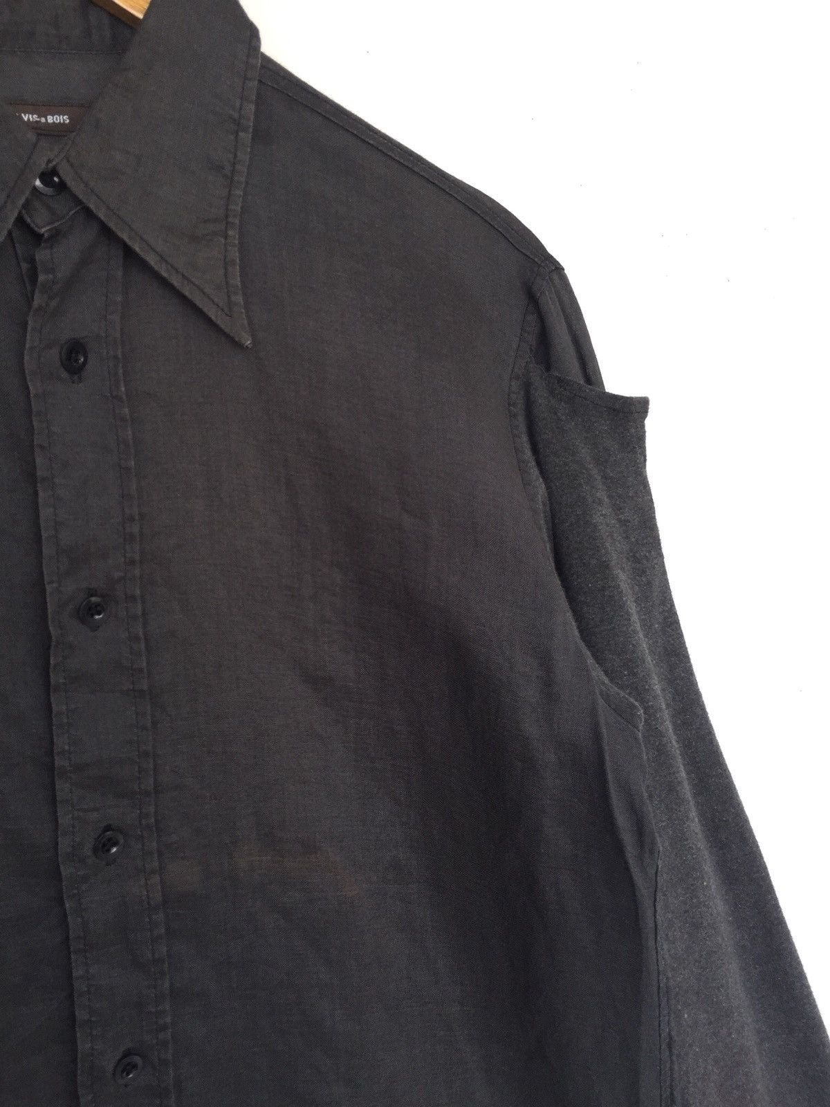 Designer × Japanese Brand Les Vis a Bois 🇯🇵 Hybrid Sleeve Linen Button Shirt Size US M / EU 48-50 / 2 - 10 Thumbnail