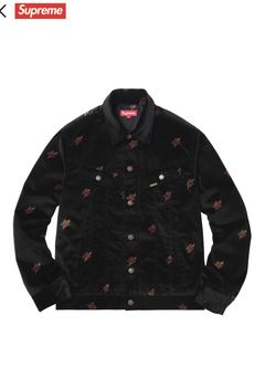 Supreme Velvet Trucker Jacket | Grailed