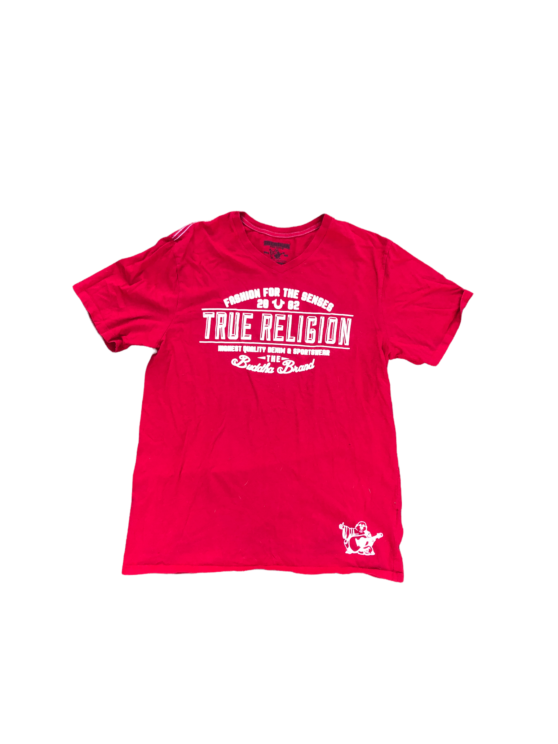 Vintage True Religion T Shirt Large BIG LOGO Red