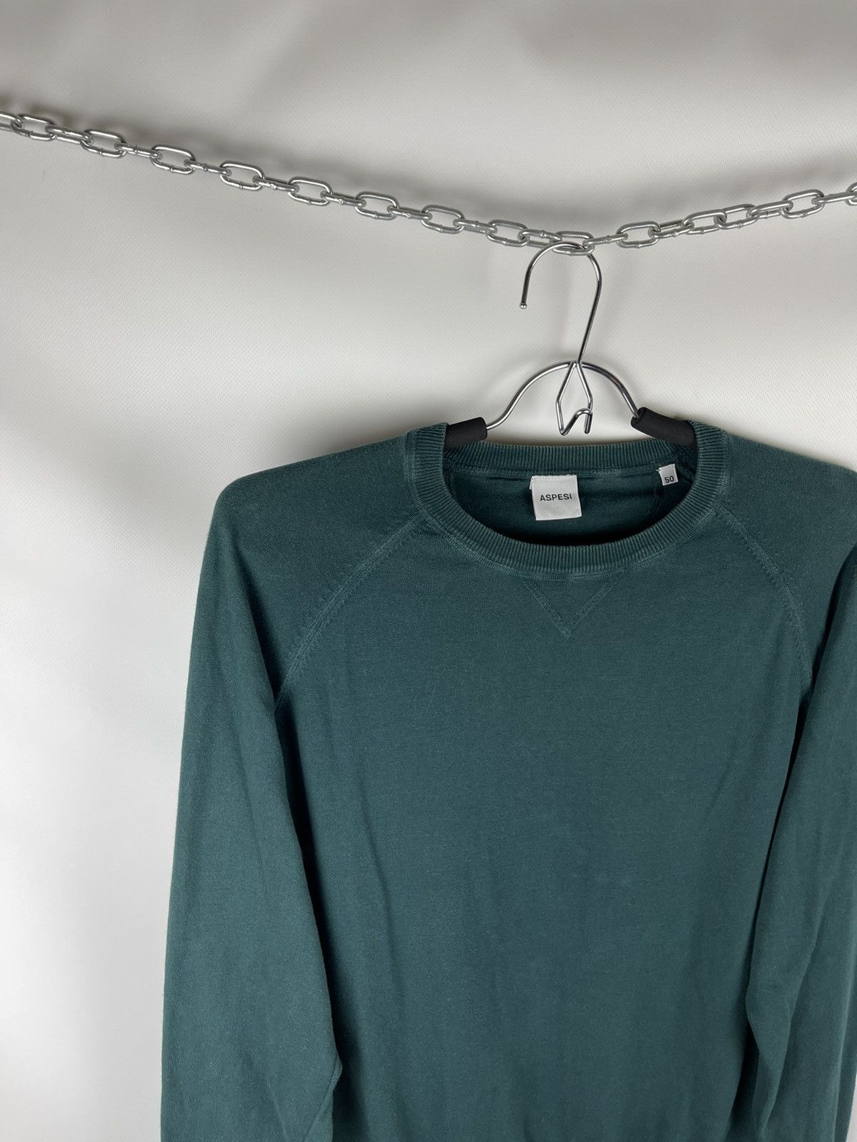 Aspesi Aspesi vintage green cotton sweatshirt sweater Size US M / EU 48-50 / 2 - 2 Thumbnail