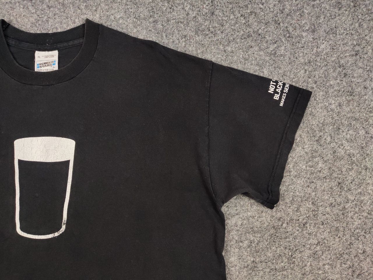 Vintage Vintage 90's Guinness Not Everything In Black&White T shirt Size US XL / EU 56 / 4 - 13 Thumbnail