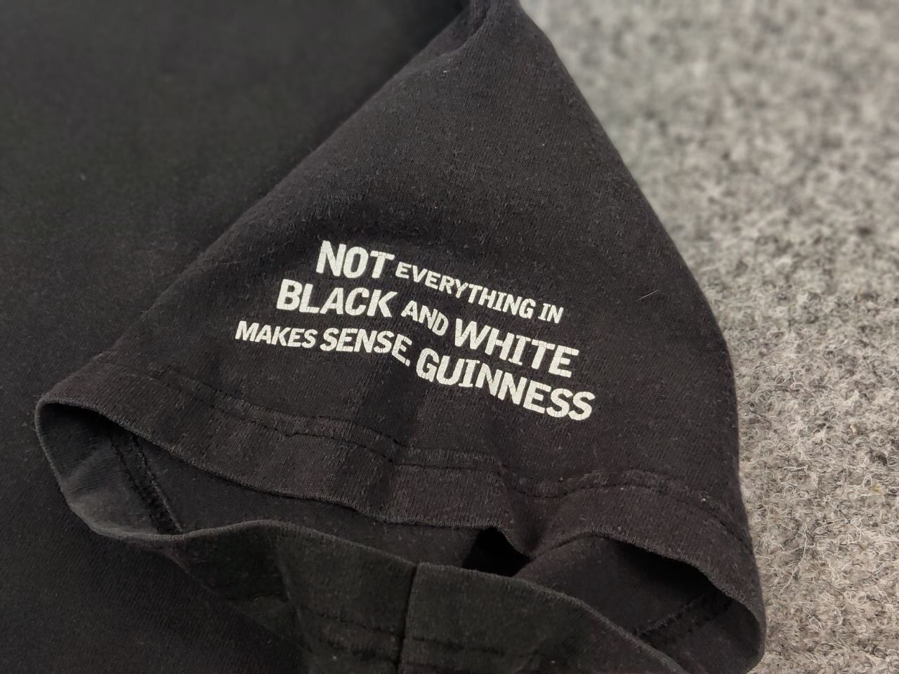 Vintage Vintage 90's Guinness Not Everything In Black&White T shirt Size US XL / EU 56 / 4 - 15 Thumbnail