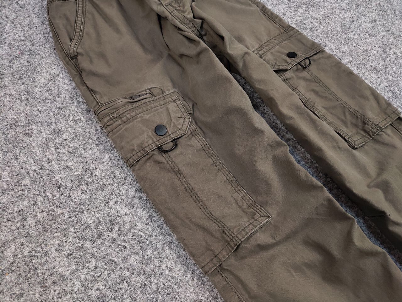 Japanese Brand Vintage Cargo Pants Travis Scott Japan Zip Pocket Olive Size US 34 / EU 50 - 8 Thumbnail