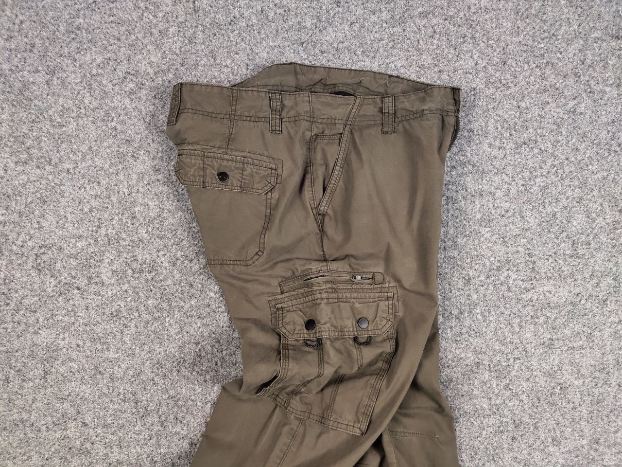 Japanese Brand Vintage Cargo Pants Travis Scott Japan Zip Pocket Olive Size US 34 / EU 50 - 15 Thumbnail