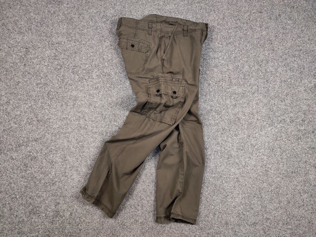 Japanese Brand Vintage Cargo Pants Travis Scott Japan Zip Pocket Olive Size US 34 / EU 50 - 14 Thumbnail