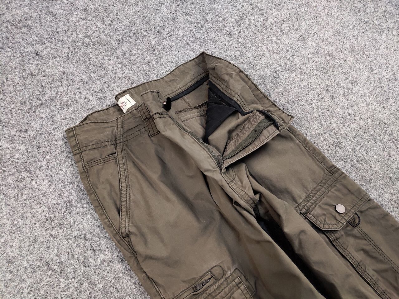 Japanese Brand Vintage Cargo Pants Travis Scott Japan Zip Pocket Olive Size US 34 / EU 50 - 10 Thumbnail