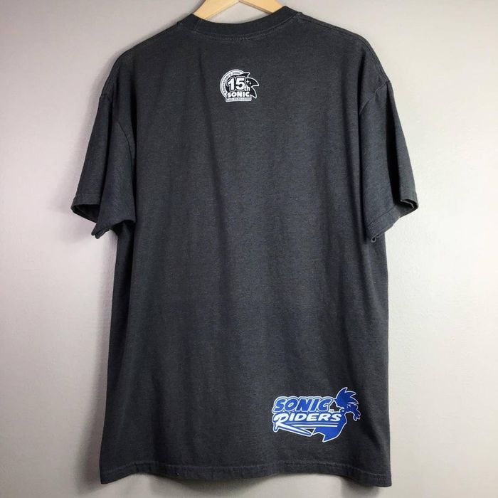 Hanes Vintage 2006 Sonic T Shirt 15th Anniversary Riders Sega Grey ...