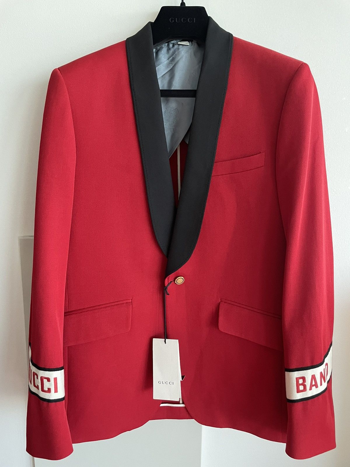 Gucci $4,450 NEW Rare Limited Edition Gucci Band Tux Blazer Jacket Size 50L - 8 Thumbnail