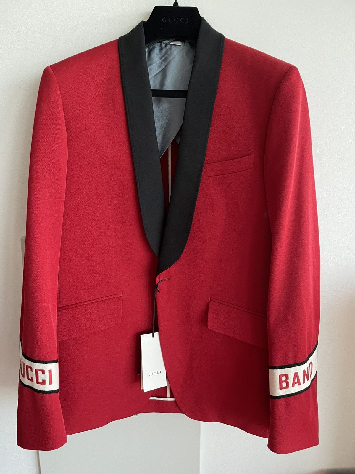 Gucci $4,450 NEW Rare Limited Edition Gucci Band Tux Blazer Jacket Size 50L - 6 Thumbnail