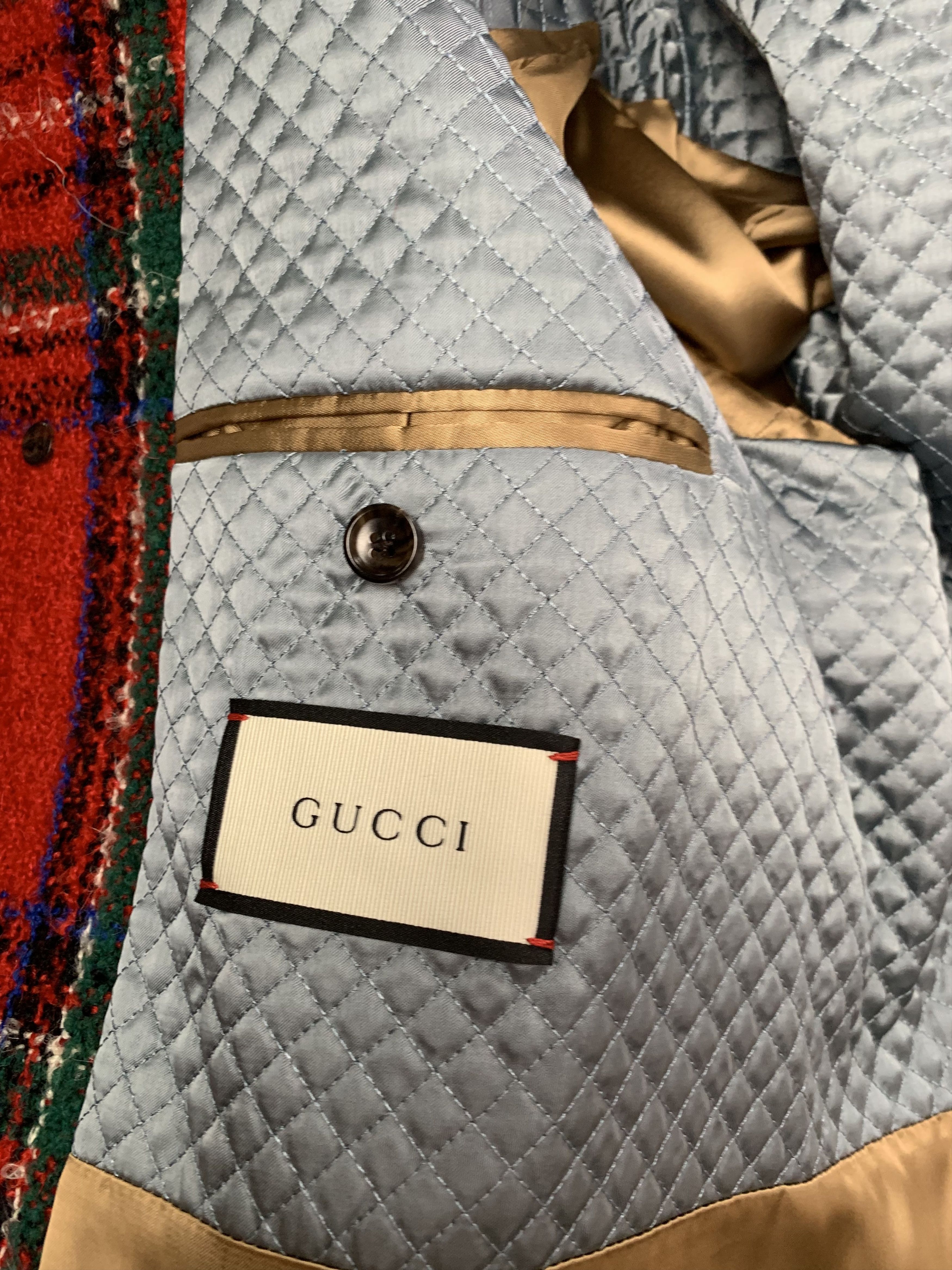 Gucci Gucci Men's Red Tartan Overcoat Size US L / EU 52-54 / 3 - 7 Thumbnail