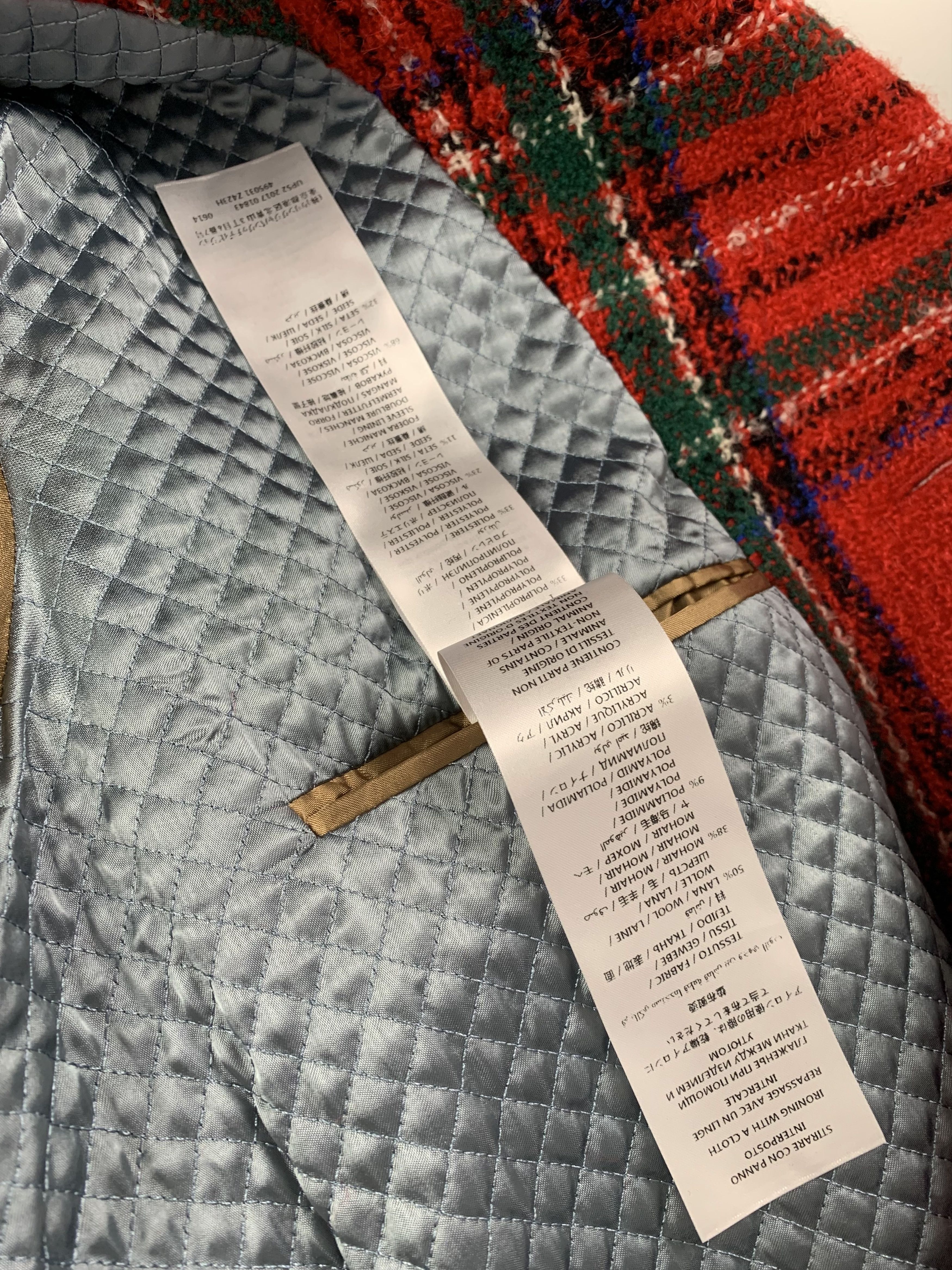 Gucci Gucci Men's Red Tartan Overcoat Size US L / EU 52-54 / 3 - 10 Thumbnail