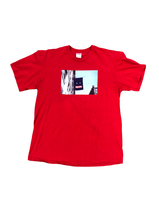 Supreme RARE Supreme T Shirt Banner Tee Red Medium | Grailed