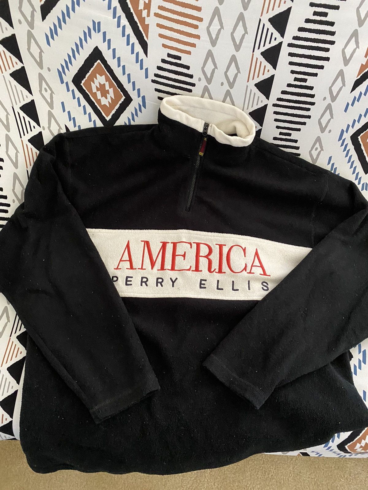 Perry Ellis Vintage Perry Ellis Pullover Size US L / EU 52-54 / 3 - 1 Preview
