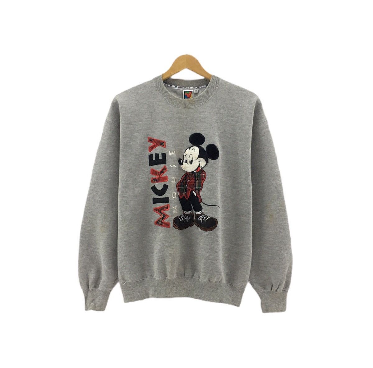 Embroidered Upside Down Mickey Mouse Sweatshirt by Mickey&Co main image 1
