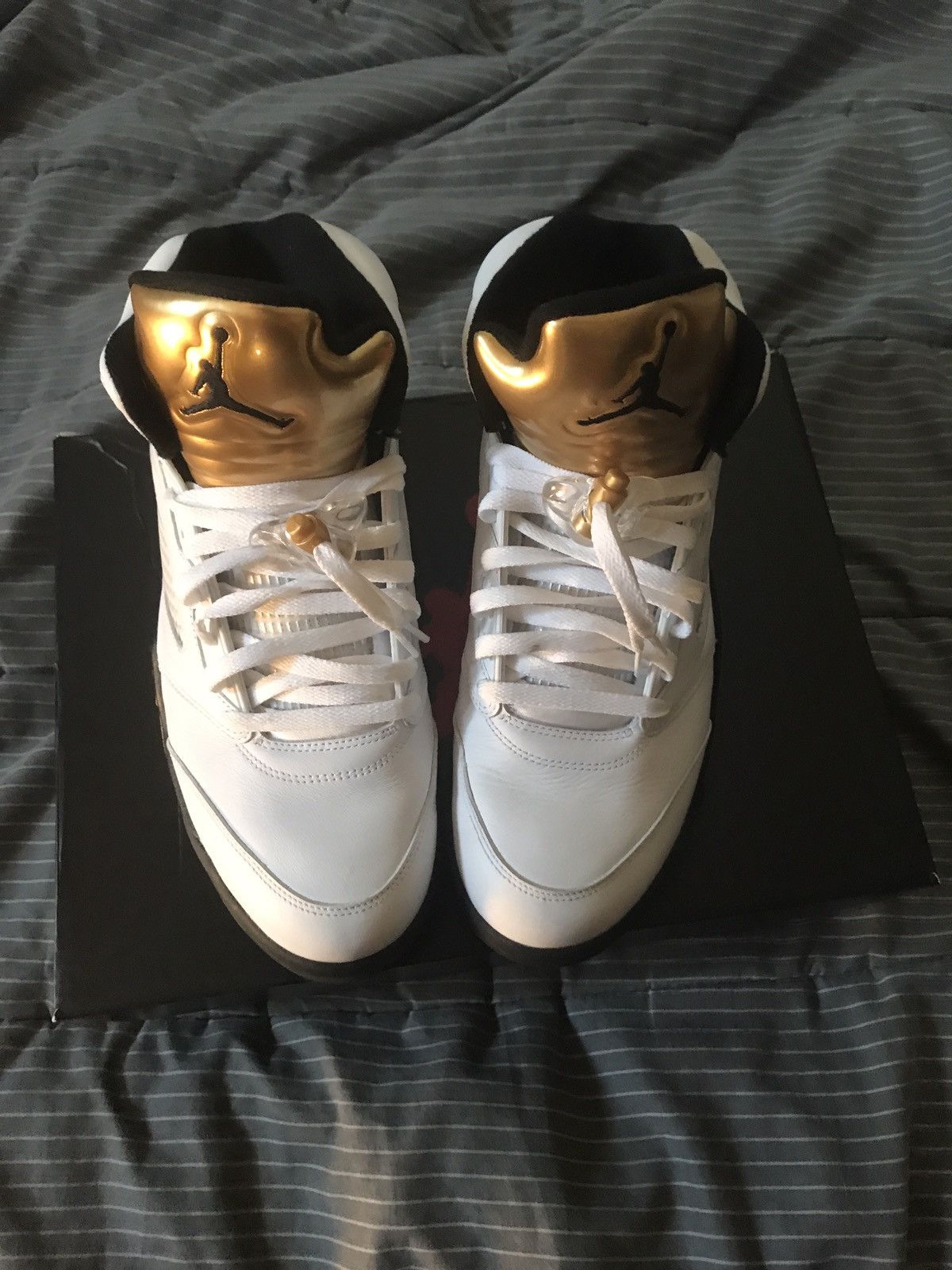 Jordan Brand Jordan White/Metallic Gold 5s Size US 11 / EU 44 - 2 Preview