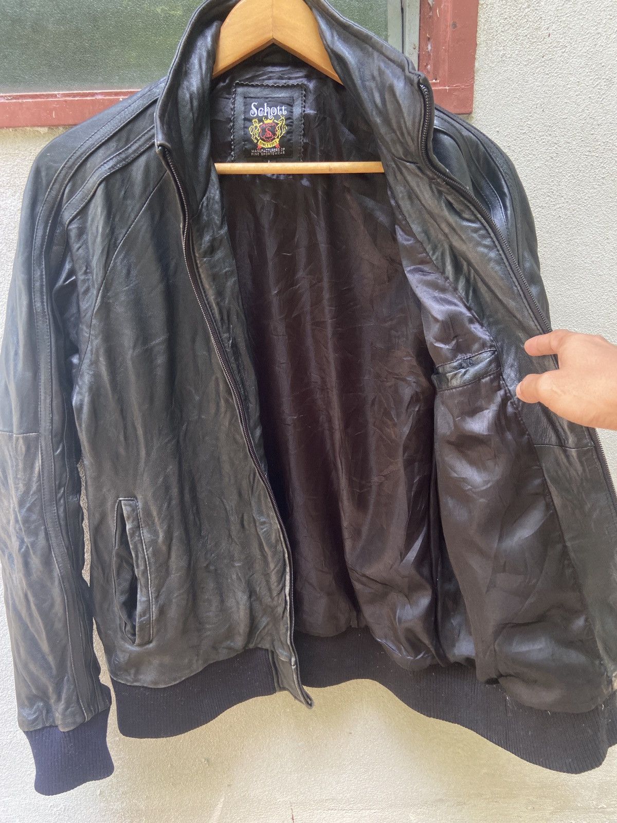 Schott Schott N.Y.C Zip Up Leather Jacket Size US L / EU 52-54 / 3 - 7 Thumbnail