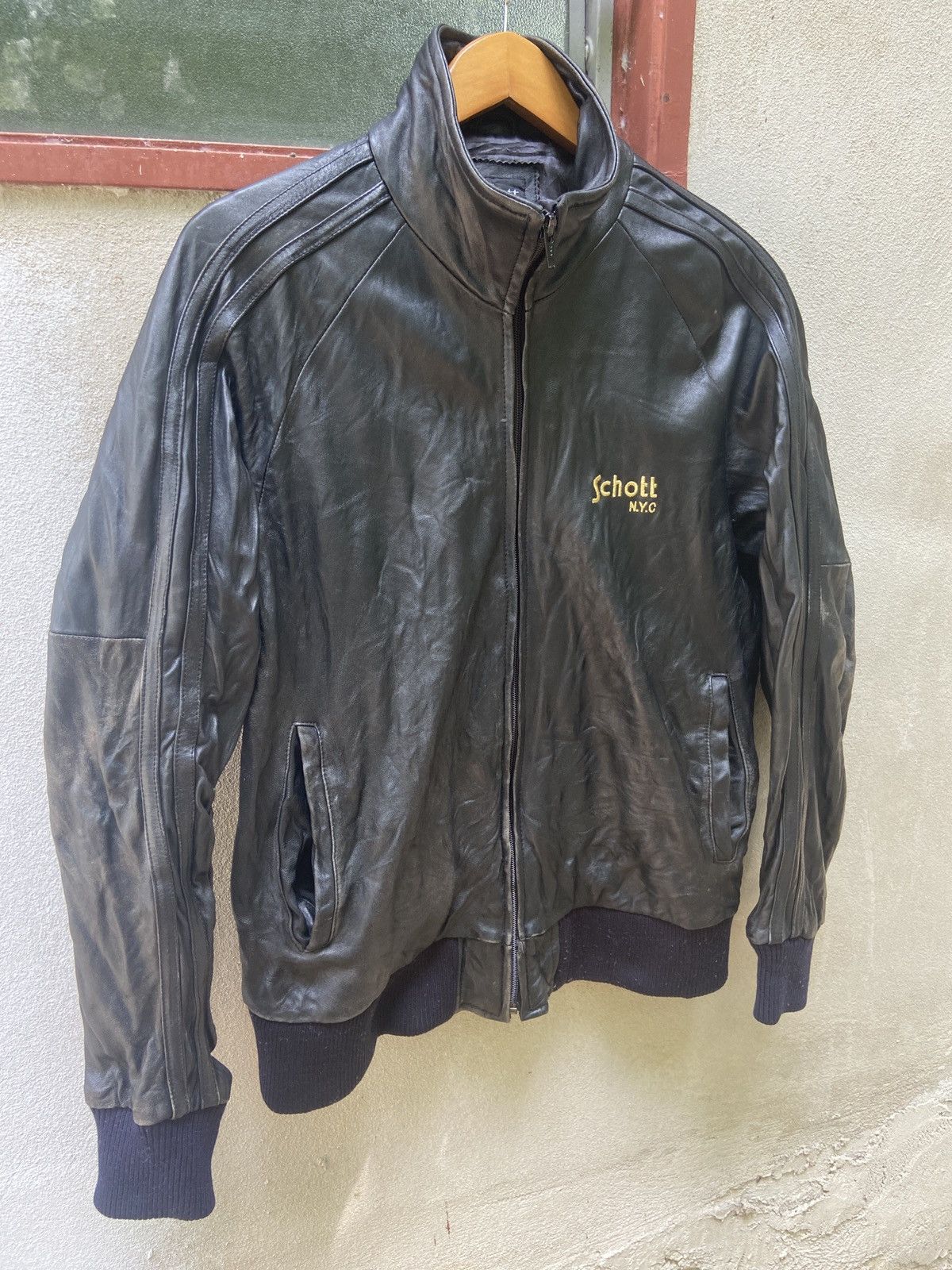 Schott Schott N.Y.C Zip Up Leather Jacket Size US L / EU 52-54 / 3 - 3 Thumbnail