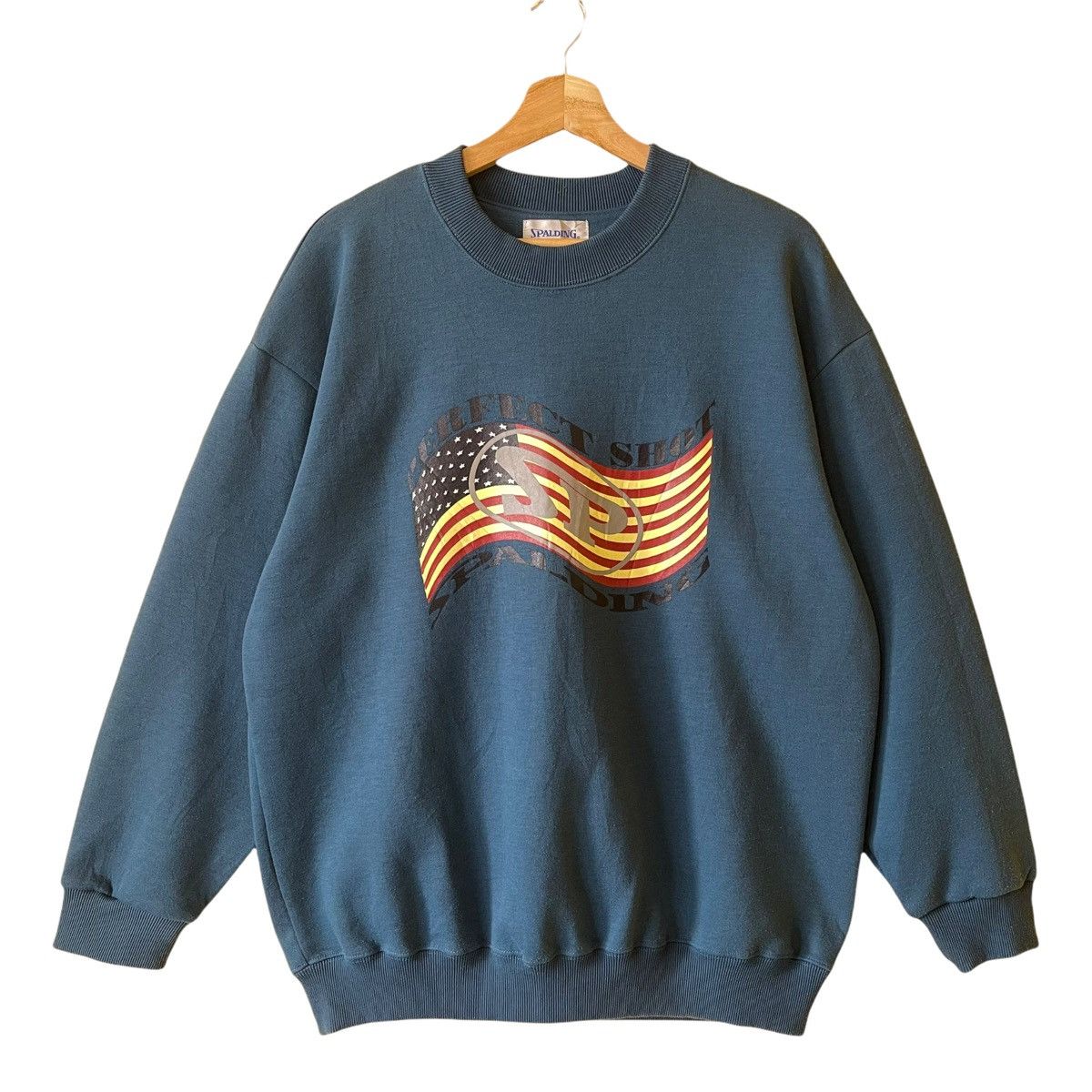 Spalding Vintage 90s Spalding Big logo Crewneck Sweatshirt size XL Size US XL / EU 56 / 4 - 1 Thumbnail