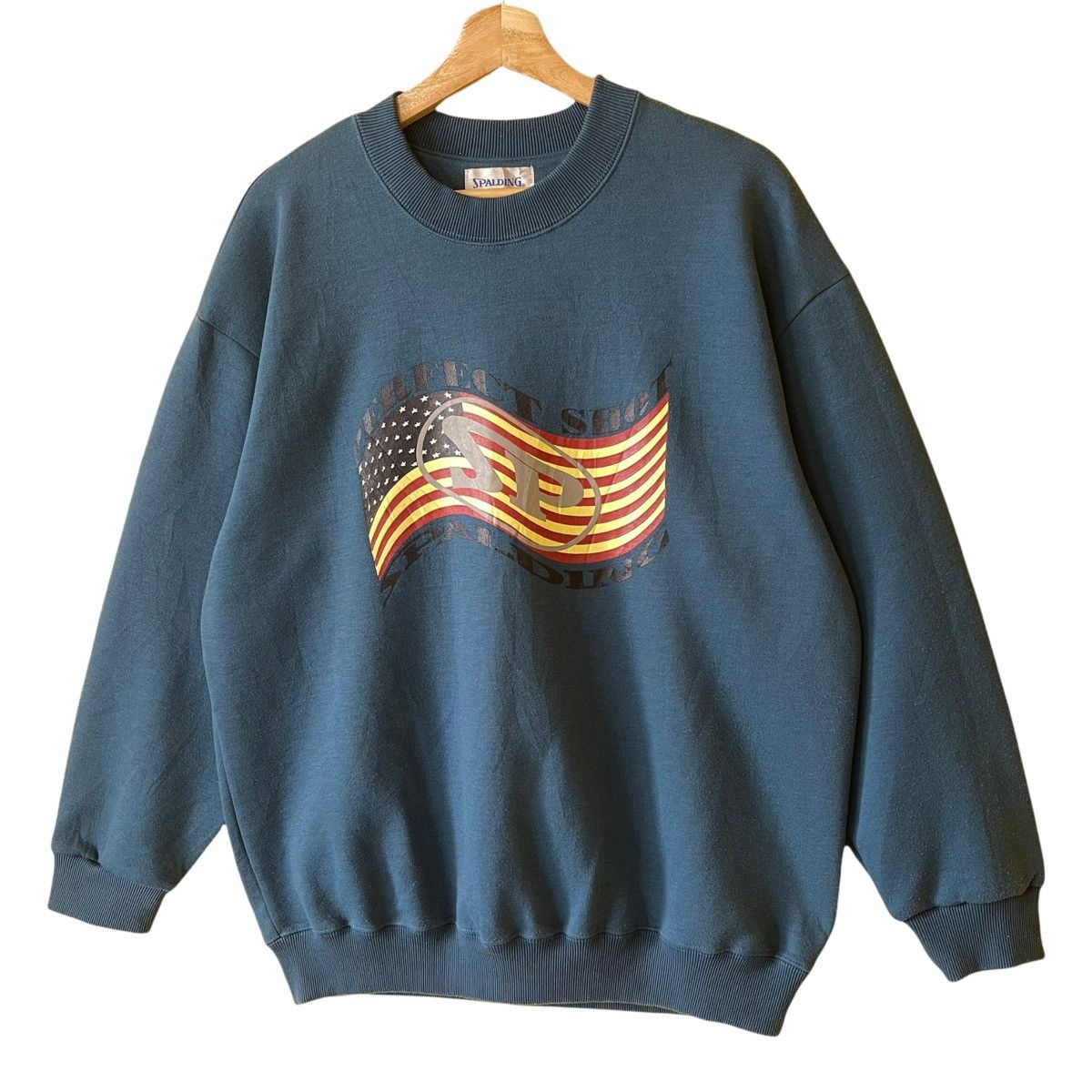 Spalding Vintage 90s Spalding Big logo Crewneck Sweatshirt size XL Size US XL / EU 56 / 4 - 3 Thumbnail
