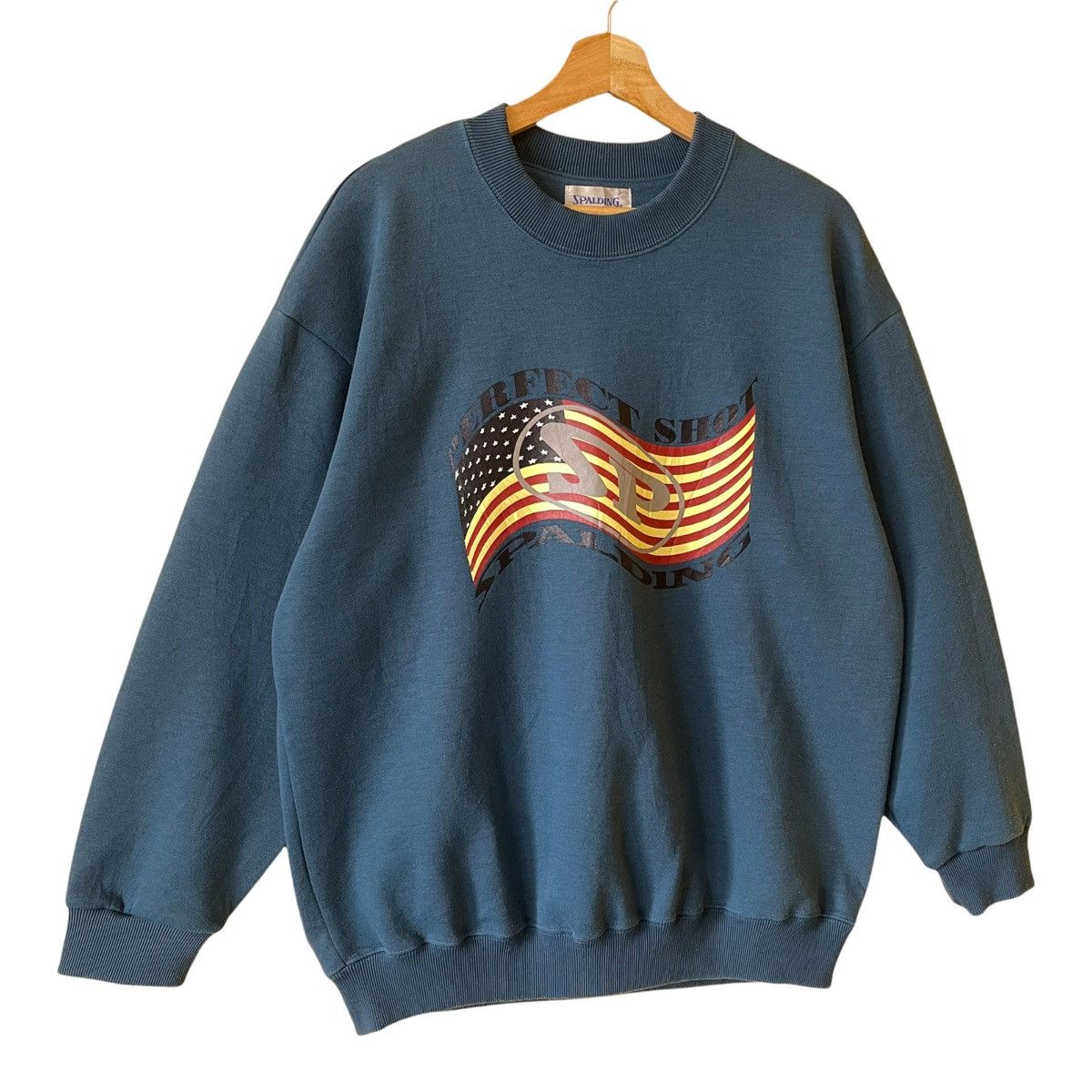 Spalding Vintage 90s Spalding Big logo Crewneck Sweatshirt size XL Size US XL / EU 56 / 4 - 2 Thumbnail