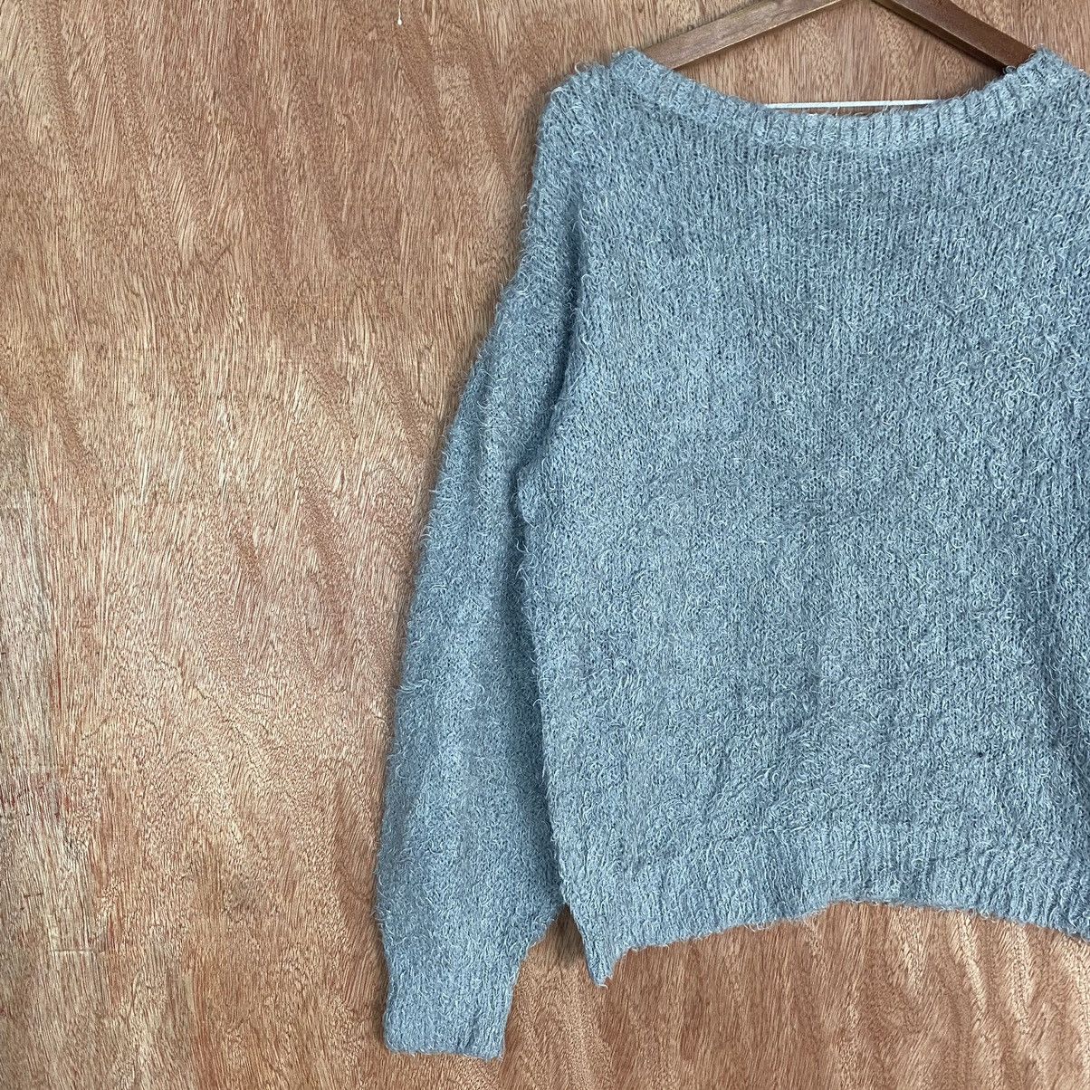 Homespun Knitwear GU Japan Grey Mohair Shag Shaggy fur Knitwear Size US M / EU 48-50 / 2 - 7 Thumbnail