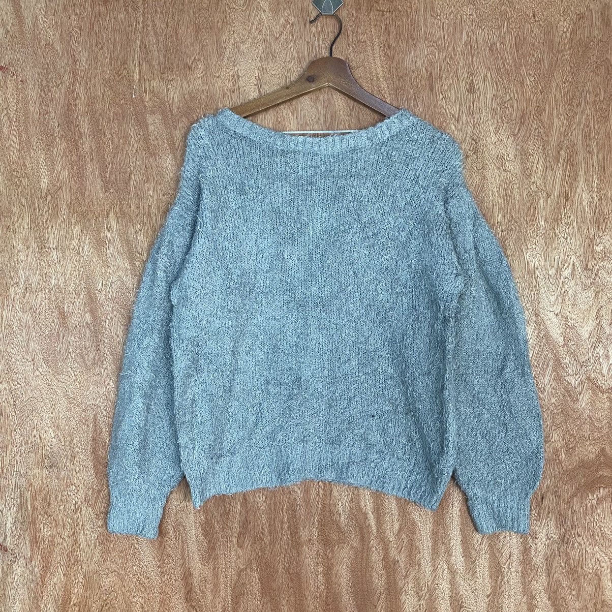 Homespun Knitwear GU Japan Grey Mohair Shag Shaggy fur Knitwear Size US M / EU 48-50 / 2 - 1 Thumbnail