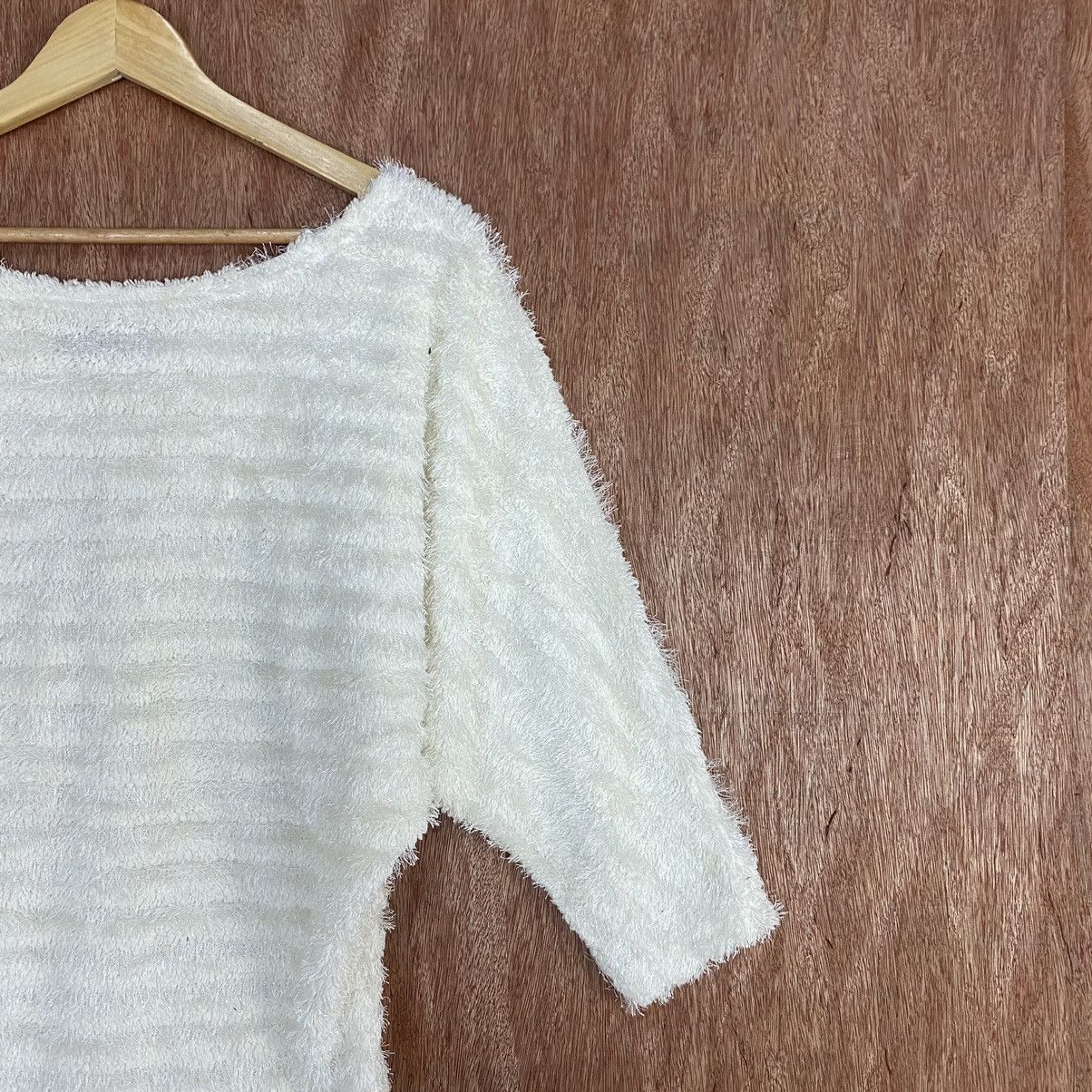 Homespun Knitwear × Japanese Brand × OVER THE STRiPES Cecil Mc Bee WHite Mohair Knitwear Size US M / EU 48-50 / 2 - 5 Thumbnail