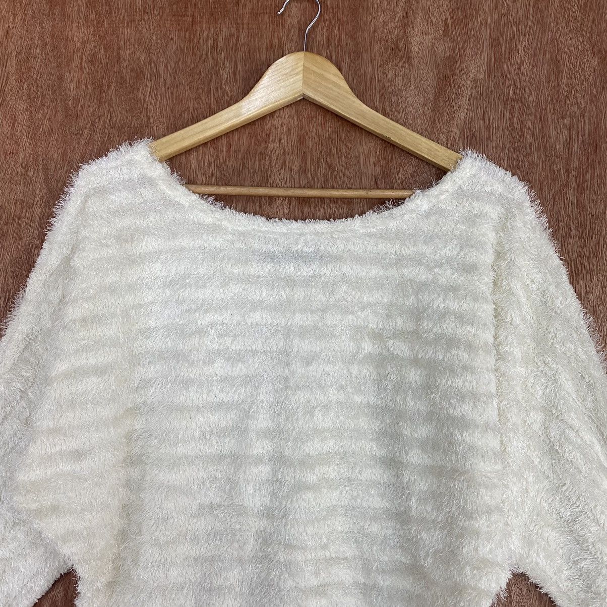 Homespun Knitwear × Japanese Brand × OVER THE STRiPES Cecil Mc Bee WHite Mohair Knitwear Size US M / EU 48-50 / 2 - 9 Thumbnail